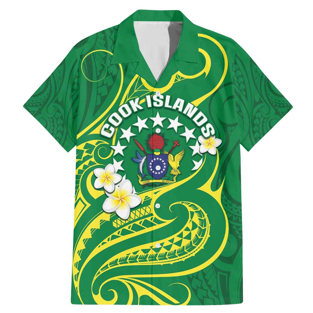 Cook Islands Happy Constitution Day Family Matching Mermaid Dress and Hawaiian Shirt Pattern Tribal Art