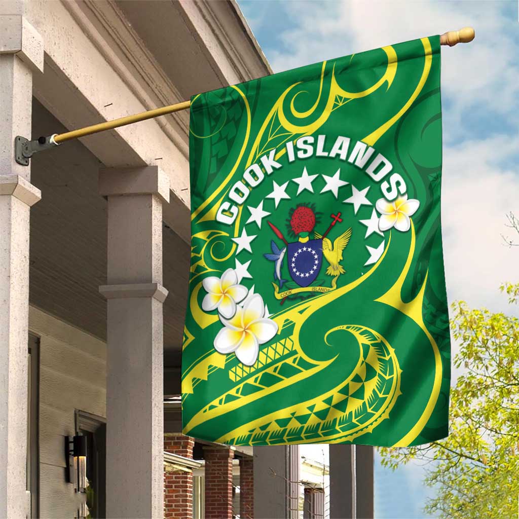 Cook Islands Happy Constitution Day Garden Flag Pattern Tribal Art