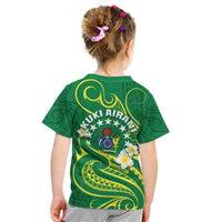 Cook Islands Happy Constitution Day Kid T Shirt Pattern Tribal Art