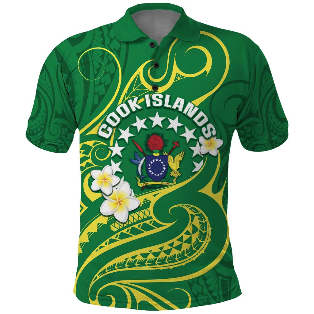 Cook Islands Happy Constitution Day Polo Shirt Pattern Tribal Art