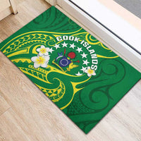 Cook Islands Happy Constitution Day Rubber Doormat Pattern Tribal Art