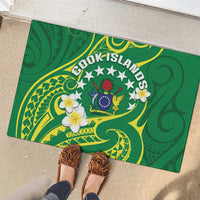 Cook Islands Happy Constitution Day Rubber Doormat Pattern Tribal Art