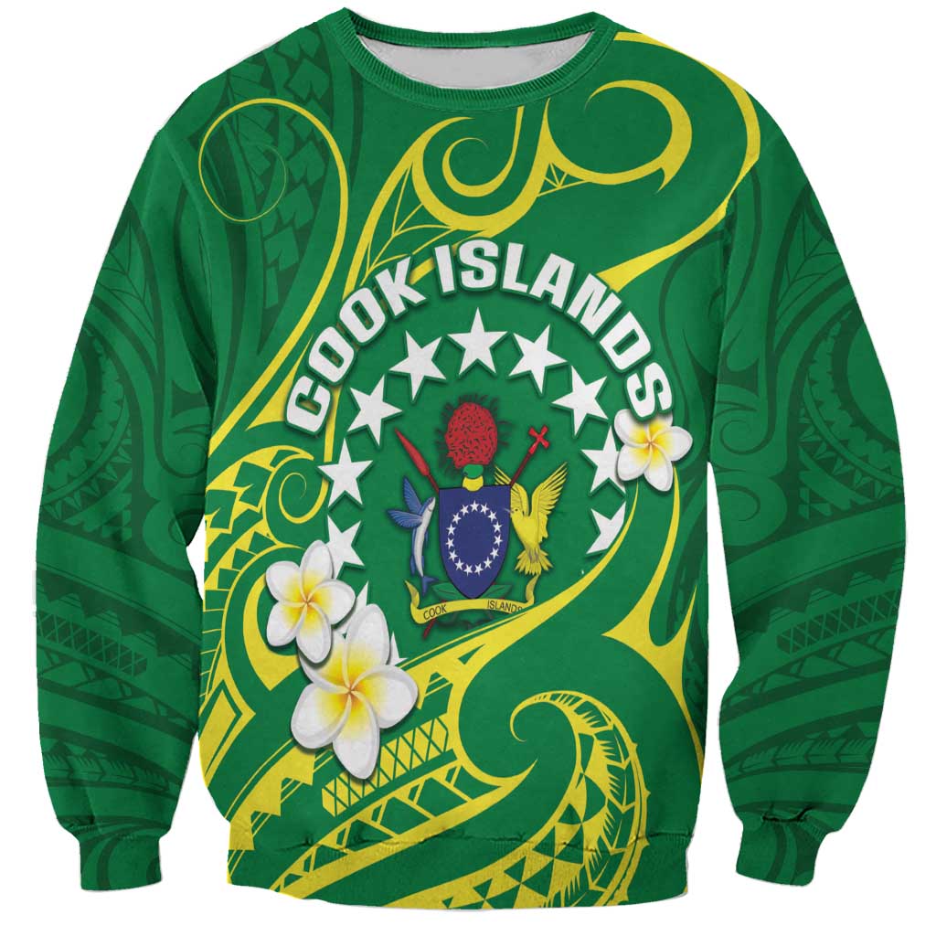 Cook Islands Happy Constitution Day Sweatshirt Pattern Tribal Art