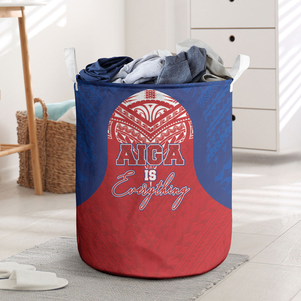 Aiga Samoa Laundry Basket Aiga Is Everything LT05 Red - Polynesian Pride