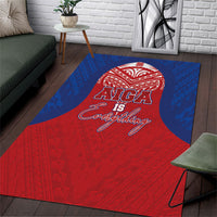 Aiga Samoa Area Rug Aiga Is Everything LT05 Red - Polynesian Pride