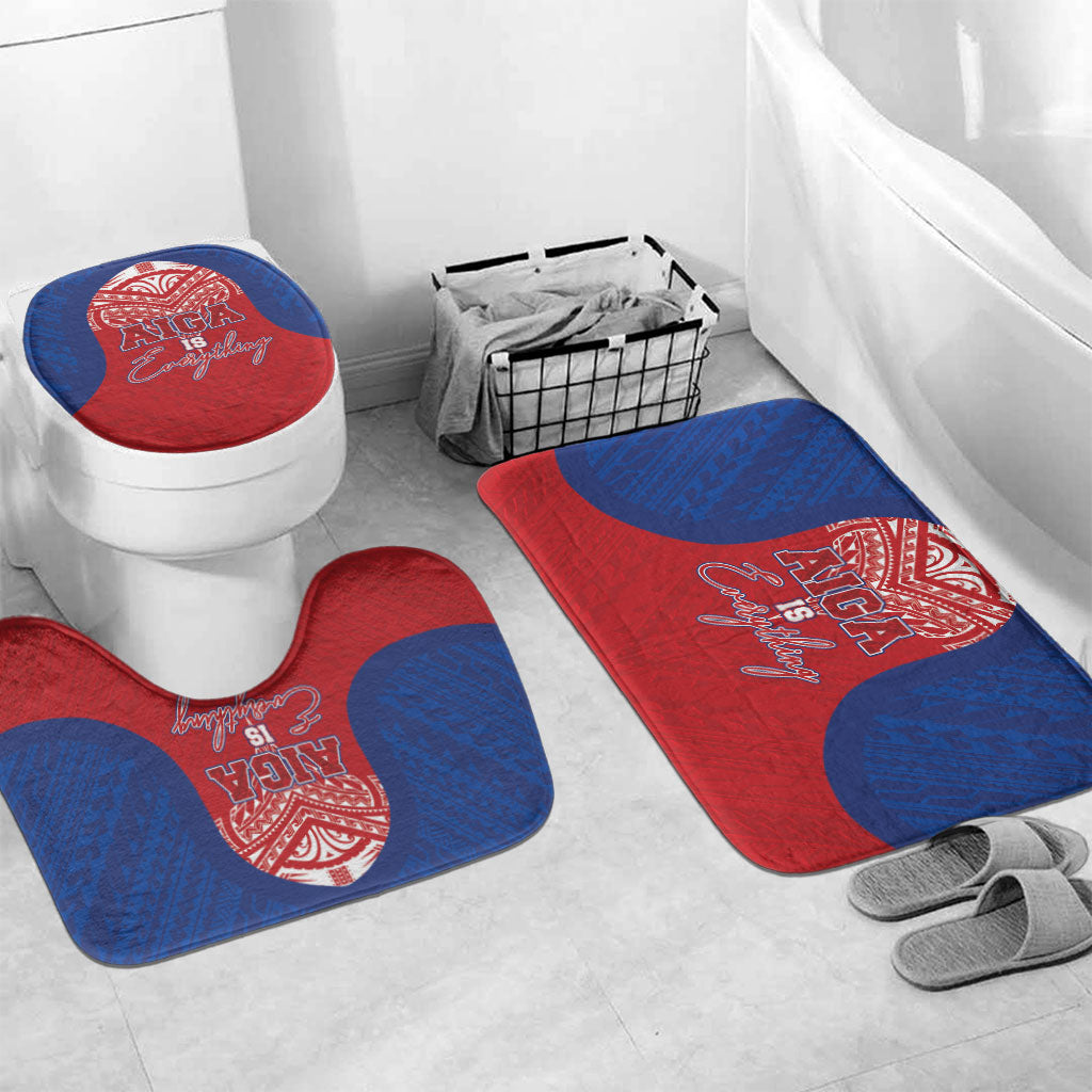 Aiga Samoa Bathroom Set Aiga Is Everything LT05 Mat Set Only (3 pcs) One Size Red - Polynesian Pride