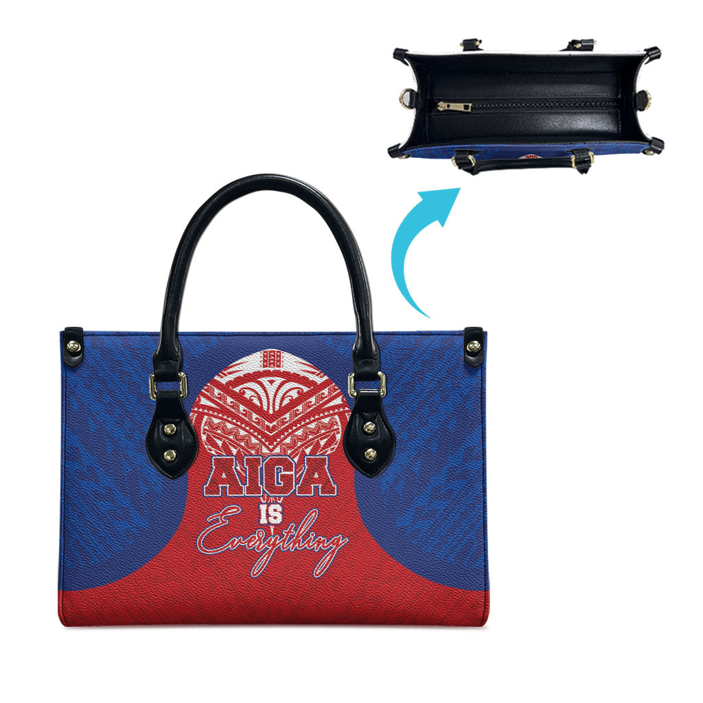 Aiga Samoa Leather Bag Aiga Is Everything LT05 - Polynesian Pride