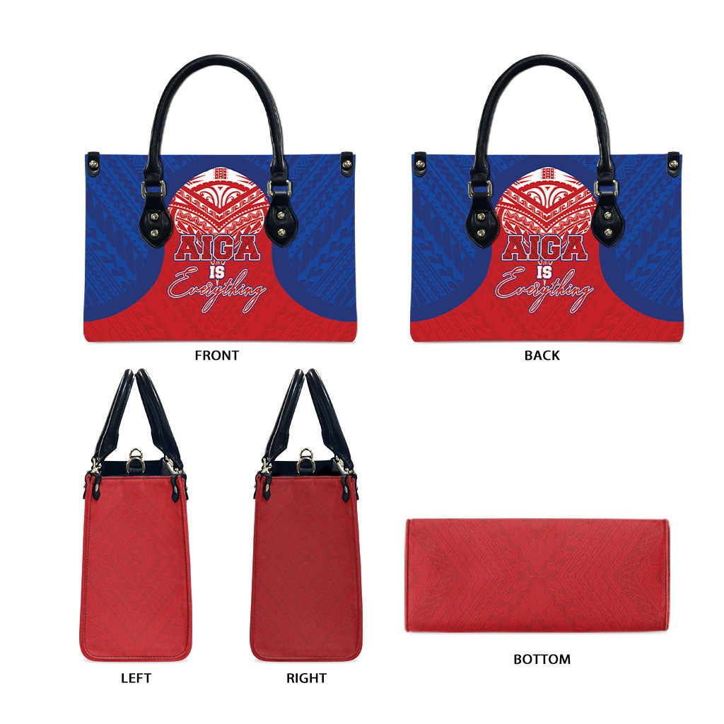 Aiga Samoa Leather Bag Aiga Is Everything LT05 - Polynesian Pride
