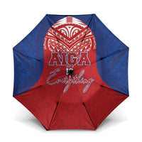 Aiga Samoa Umbrella Aiga Is Everything LT05 One Size Folded 11.42 inch Opened Diameter 37.4 inch Red - Polynesian Pride