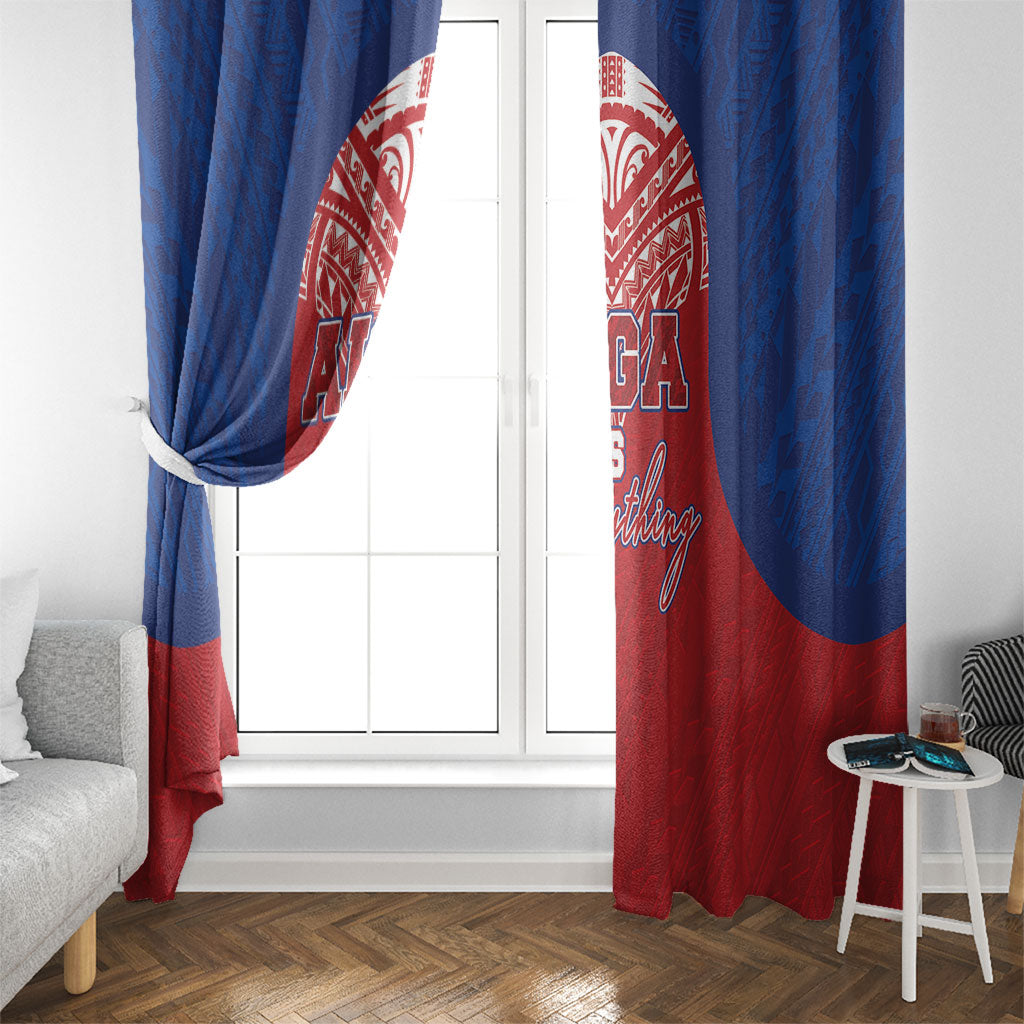 Aiga Samoa Window Curtain Aiga Is Everything LT05 - Polynesian Pride