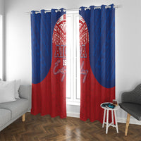 Aiga Samoa Window Curtain Aiga Is Everything LT05 With Grommets Red - Polynesian Pride