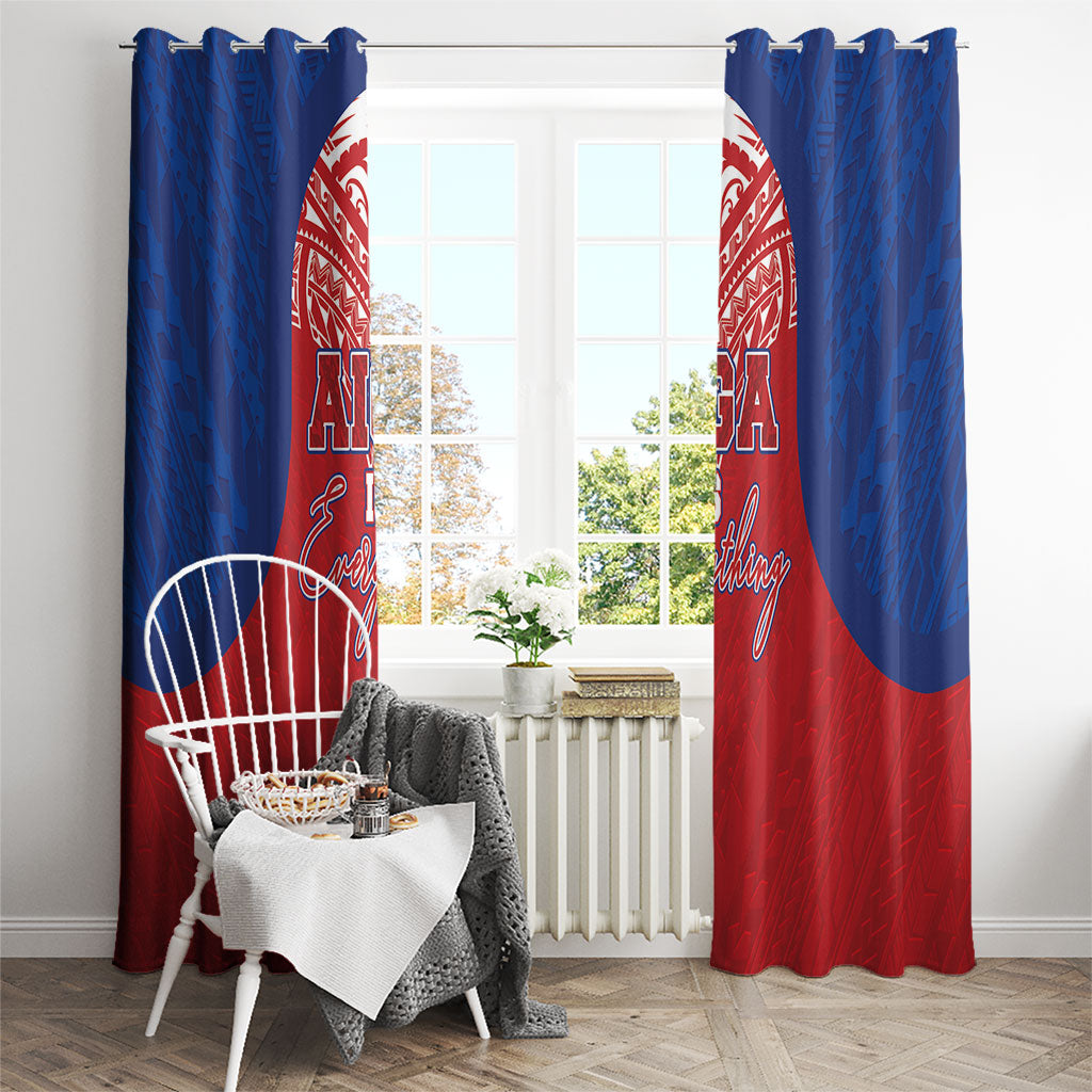 Aiga Samoa Window Curtain Aiga Is Everything LT05 - Polynesian Pride
