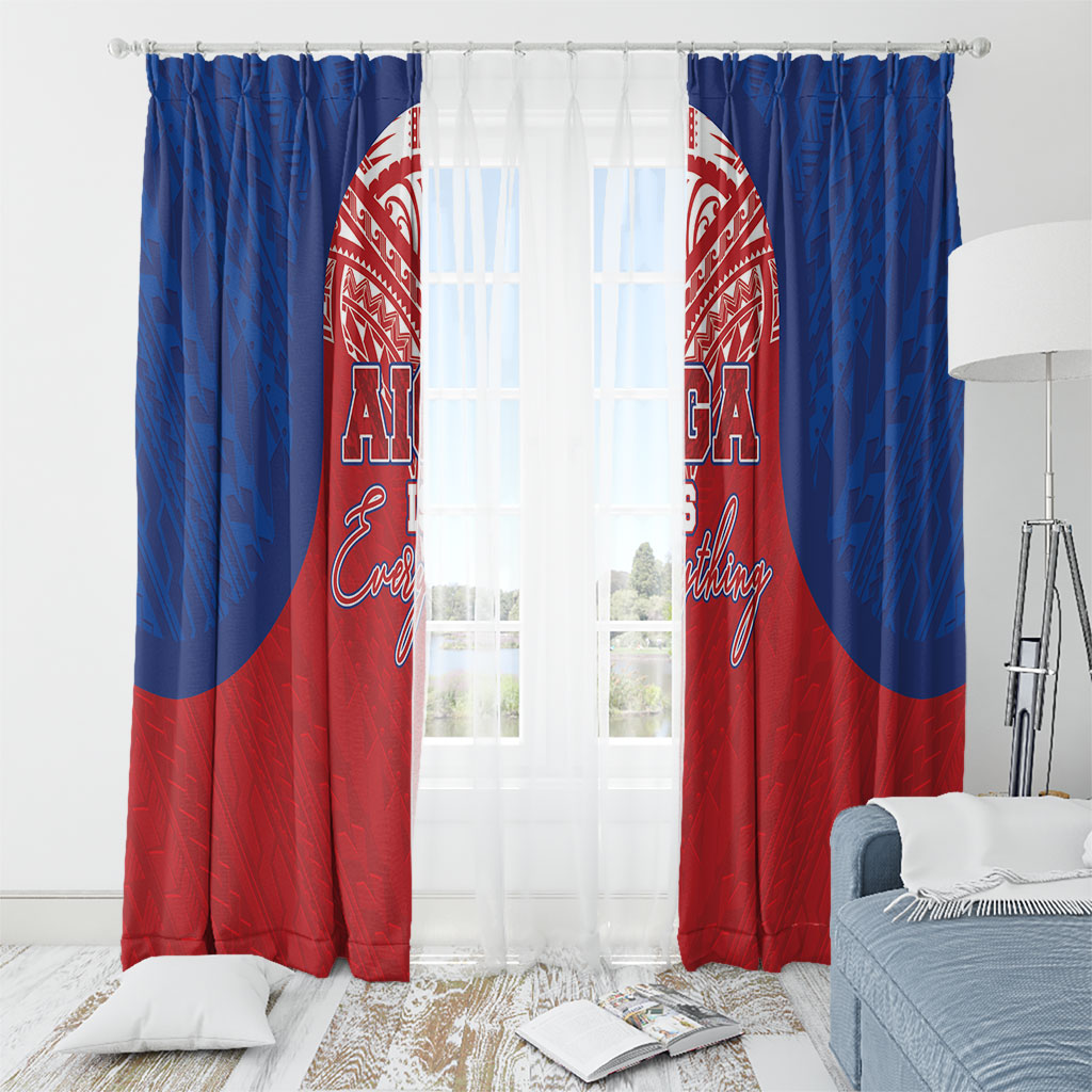 Aiga Samoa Window Curtain Aiga Is Everything LT05 - Polynesian Pride