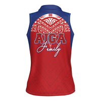 Aiga Samoa Women Sleeveless Polo Shirt Aiga Is Everything LT05 - Polynesian Pride