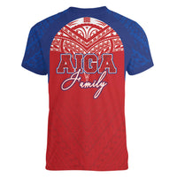 Aiga Samoa Women V-Neck T-Shirt Aiga Is Everything LT05 - Polynesian Pride