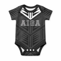 Samoa Aiga Baby Onesie Samoan Tribal Pattern LT05 Black - Polynesian Pride
