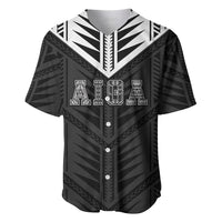 Samoa Aiga Baseball Jersey Samoan Tribal Pattern LT05 Black - Polynesian Pride