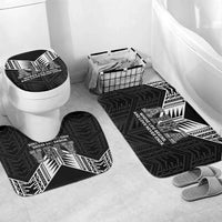 Samoa Aiga Bathroom Set Samoan Tribal Pattern LT05 Mat Set Only (3 pcs) One Size Black - Polynesian Pride