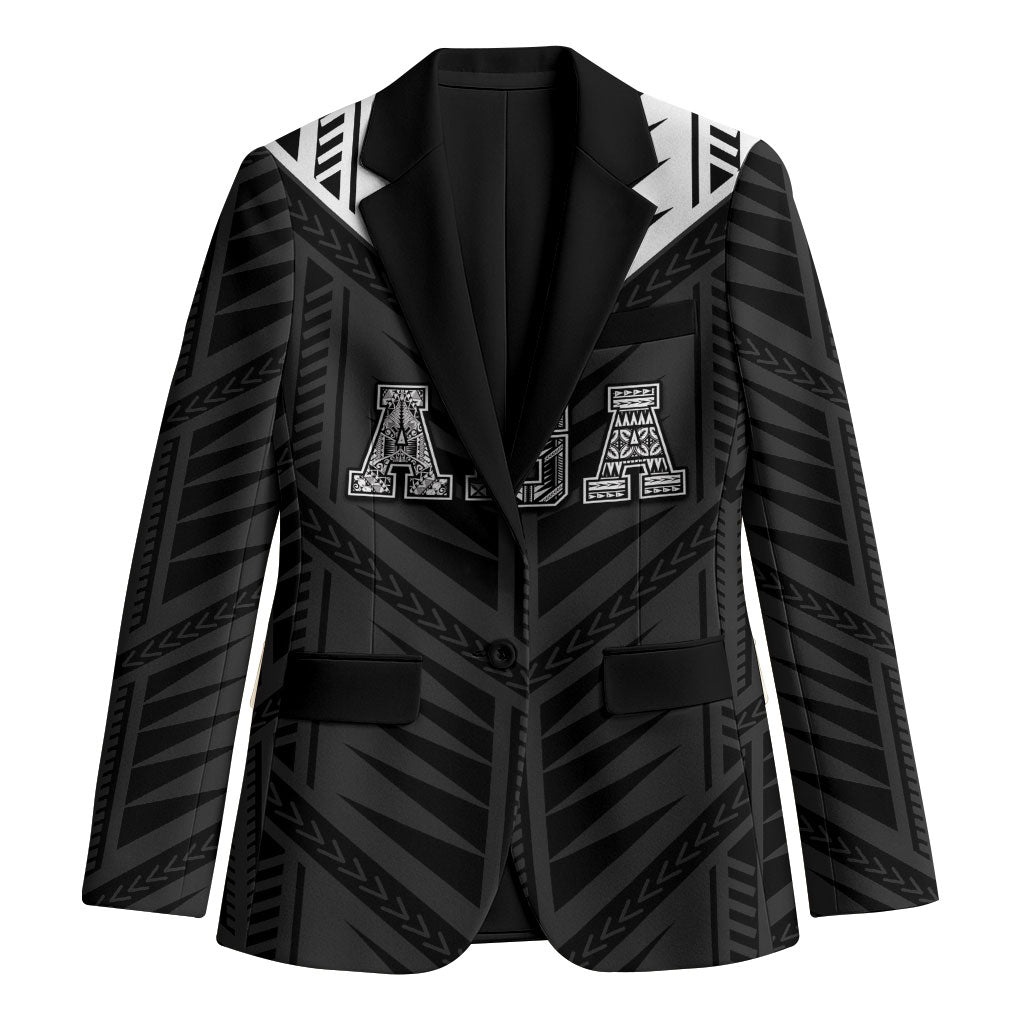 Samoa Aiga Blazer Samoan Tribal Pattern LT05 Unisex Black - Polynesian Pride