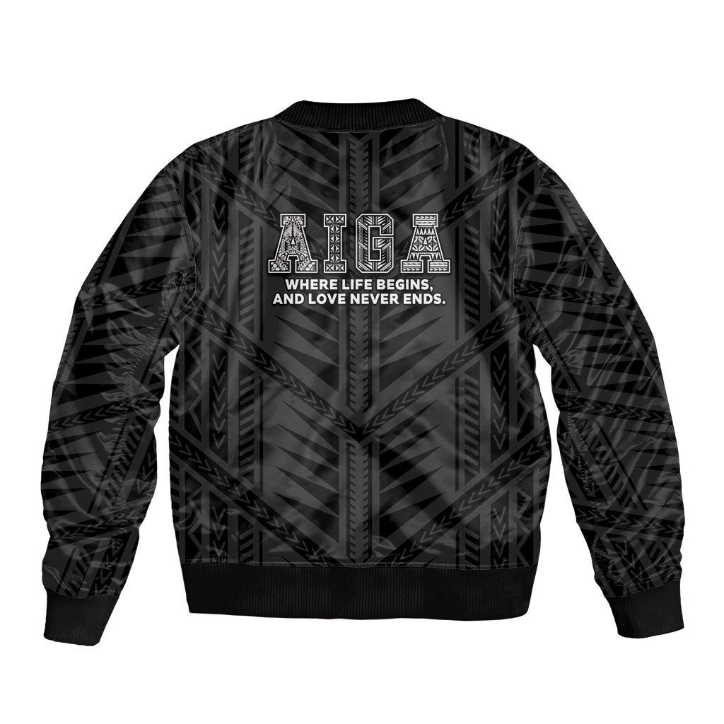 Samoa Aiga Bomber Jacket Samoan Tribal Pattern LT05 - Polynesian Pride