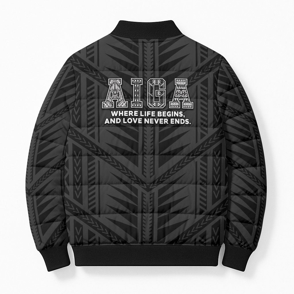 Samoa Aiga Bomber Puffer Jacket Samoan Tribal Pattern LT05 - Polynesian Pride