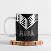 Samoa Aiga Ceramic Mug Samoan Tribal Pattern LT05 Black - Polynesian Pride