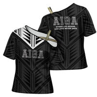 Samoa Aiga Cross Shoulder Shirt Samoan Tribal Pattern LT05 - Polynesian Pride