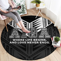 Samoa Aiga Round Carpet Samoan Tribal Pattern LT05 - Polynesian Pride