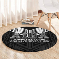 Samoa Aiga Round Carpet Samoan Tribal Pattern LT05 - Polynesian Pride