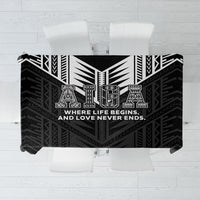 Samoa Aiga Tablecloth Samoan Tribal Pattern LT05 Black - Polynesian Pride