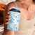 Polynesia Hammerhead Shark 4 in 1 Can Cooler Tumbler Tropical Flowers Tribal Pattern Blue