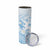 Polynesia Hammerhead Shark Skinny Tumbler Tropical Flowers Tribal Pattern Blue