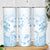 Polynesia Hammerhead Shark Skinny Tumbler Tropical Flowers Tribal Pattern Blue