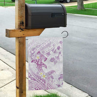 Polynesia Hammerhead Shark Garden Flag Tropical Flowers Tribal Pattern Lavender