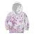 Polynesia Hammerhead Shark Kid Hoodie Tropical Flowers Tribal Pattern Lavender