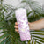 Polynesia Hammerhead Shark Skinny Tumbler Tropical Flowers Tribal Pattern Lavender