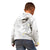 Polynesia Hammerhead Shark Kid Hoodie Tropical Flowers Tribal Pattern White