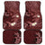 Polynesia Hammerhead Shark Car Mats Tropical Flowers Tribal Pattern Oxblood