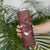 Polynesia Hammerhead Shark Skinny Tumbler Tropical Flowers Tribal Pattern Oxblood