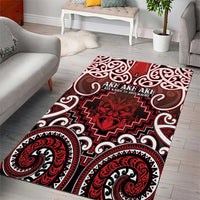 New Zealand Aotearoa Area Rug Te Reo Maori Ake Ake Ake - Polynesian Pride