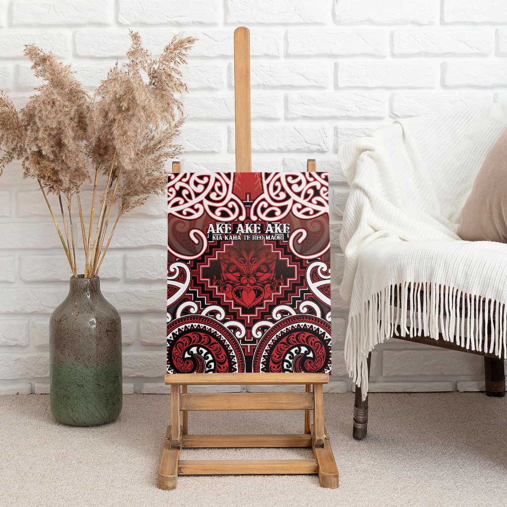New Zealand Aotearoa Canvas Wall Art Te Reo Maori Ake Ake Ake - Polynesian Pride