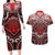 Personalised New Zealand Aotearoa Couples Matching Long Sleeve Bodycon Dress and Hawaiian Shirt Te Reo Maori Ake Ake Ake - Polynesian Pride