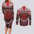 Personalised New Zealand Aotearoa Couples Matching Long Sleeve Bodycon Dress and Long Sleeve Button Shirt Te Reo Maori Ake Ake Ake - Polynesian Pride