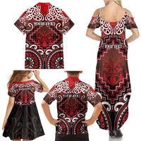 Personalised New Zealand Aotearoa Family Matching Summer Maxi Dress and Hawaiian Shirt Te Reo Maori Ake Ake Ake - Polynesian Pride