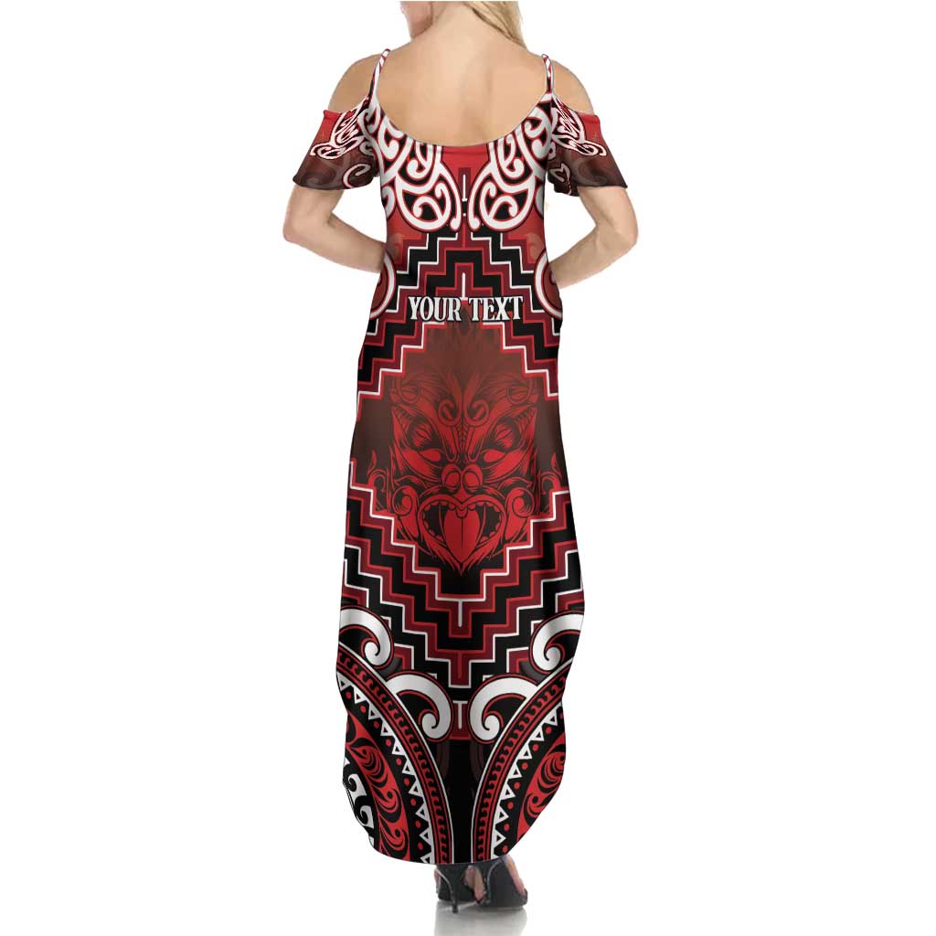 Personalised New Zealand Aotearoa Family Matching Summer Maxi Dress and Hawaiian Shirt Te Reo Maori Ake Ake Ake - Polynesian Pride