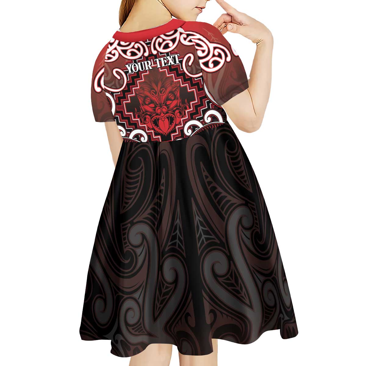 Personalised New Zealand Aotearoa Kid Short Sleeve Dress Te Reo Maori Ake Ake Ake - Polynesian Pride