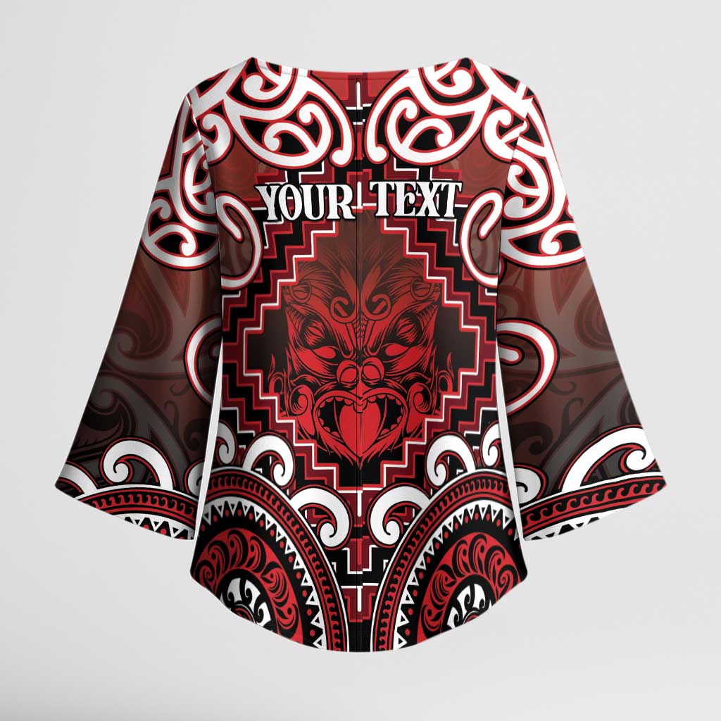 Personalised New Zealand Aotearoa Kimono Sleeve Blouse Te Reo Maori Ake Ake Ake - Polynesian Pride