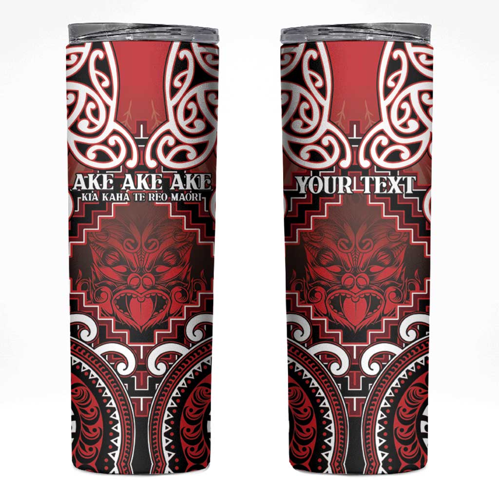 Personalised New Zealand Aotearoa Skinny Tumbler Te Reo Maori Ake Ake Ake - Polynesian Pride