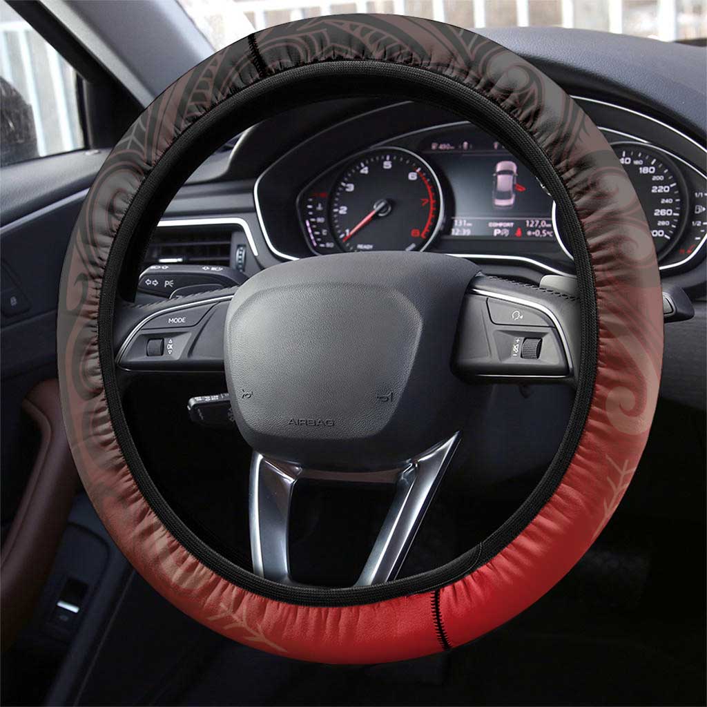 New Zealand Aotearoa Steering Wheel Cover Te Reo Maori Ake Ake Ake - Polynesian Pride