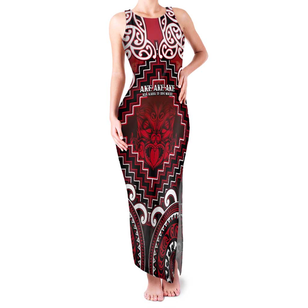 Personalised New Zealand Aotearoa Tank Maxi Dress Te Reo Maori Ake Ake Ake - Polynesian Pride